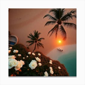 Sunset At The Beach6 Canvas Print