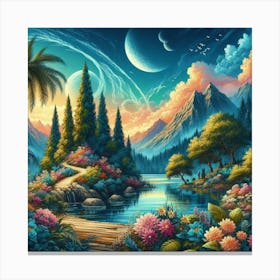 Artistic Expression Through Modern Landscapes Canvas Print