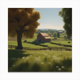 Farm In The Countryside 37 Canvas Print