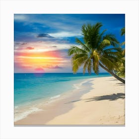 Sunset On The Beach Canvas Print