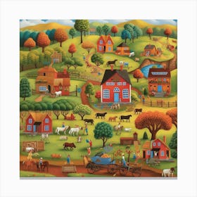 Farm Scene Canvas Print