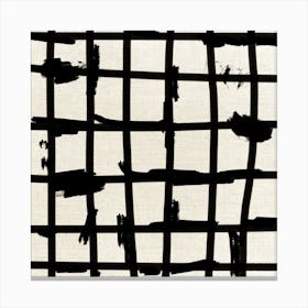 Black And White Grid Canvas Print