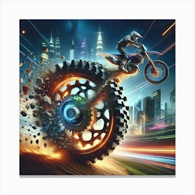 Motocross Racer Canvas Print