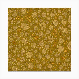 A Pattern Featuring Amoeba Like Blobs Shapes With Edges, Flat Art, 118 Canvas Print