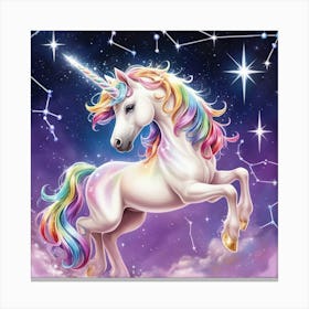 Constellation Unicorn Canvas Print