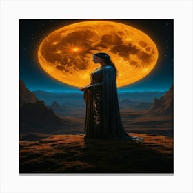 Woman Of The Moon Canvas Print