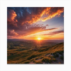 Sunset In The Hills Canvas Print