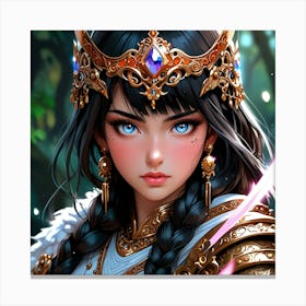 Default A Gracefully Fierce Anime Warrior Princess Her Intrica 2 (9) Canvas Print