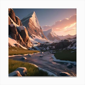 Mountain Stream Canvas Print