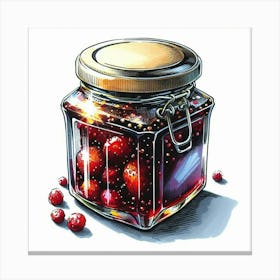 Jar With Jam 9 Canvas Print