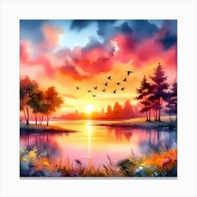 Sunset Painting 10 Canvas Print