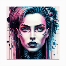 Cyborg Woman Canvas Print