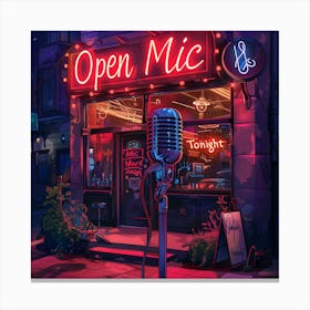 Open Mic Canvas Print