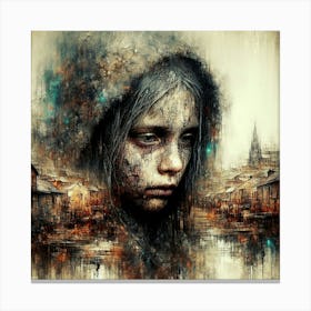 'The Girl In The City' Canvas Print