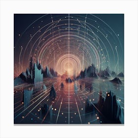 Futuristic Landscape Canvas Print