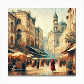 Street Scene In Jerusalem Canvas Print