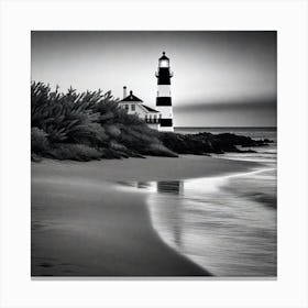 Lighthouse At Dusk 3 Canvas Print