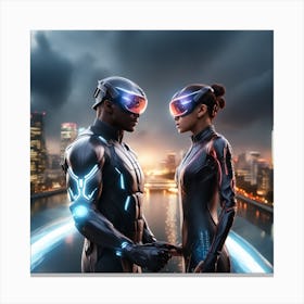 Futuristic Couple 96 Canvas Print