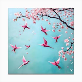 Origami Birds 8 Canvas Print