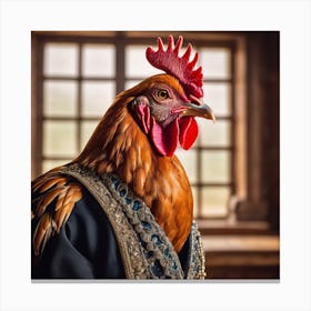 Silly Animals Series Rooster 1 Canvas Print