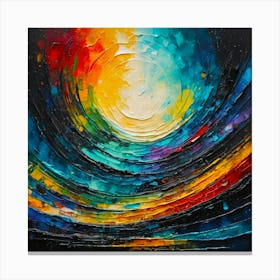 Abstract Landscape Painting Vibrant colors Canvas Print