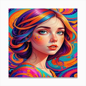 Psychedelic Girl 2 Canvas Print