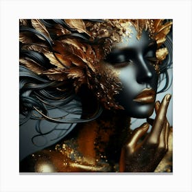 Black And Gold Canvas Print