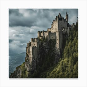 Castle On A Mountain 1 Canvas Print