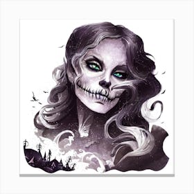 Halloween Skeleton Canvas Print