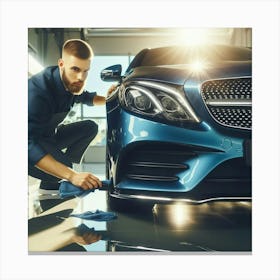 Mercedes-Benz E Class Car Wash Canvas Print