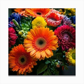 Firefly Bold And Bright Floral Display Vibrant Flowers With High Contrast For A Striking Appearance (8) Canvas Print