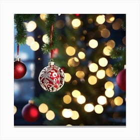 Christmas Tree With Ornaments 4 Canvas Print