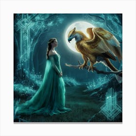 Emerald Gown Canvas Print