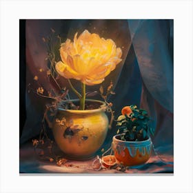 Peony In A Pot Canvas Print