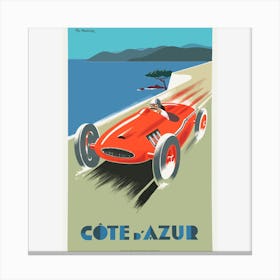 Vintage Travel Poster Cote Dazure French Riviera Canvas Print