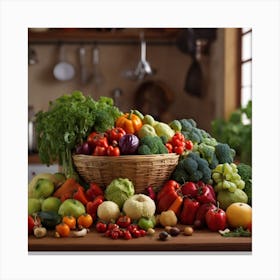 Fresh Fruits And Vegetables 1 Canvas Print