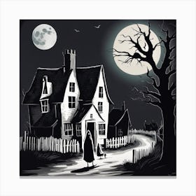 Haunted House 2 Canvas Print