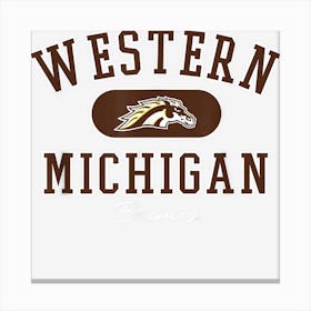 Western Michigan Broncos Varsity Pink Officially Licensed Canvas Print