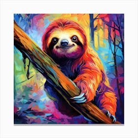 Sloth Painting Canvas Print