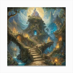 Cinderella'S Castle Art print paintings Canvas Print