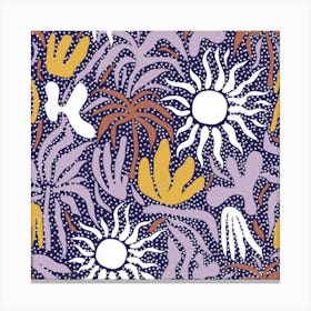 Sun And Palms Canvas Print