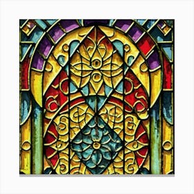 Picture of medieval stained glass windows 3 Canvas Print