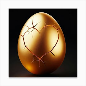 Golden Easter Egg Canvas Print