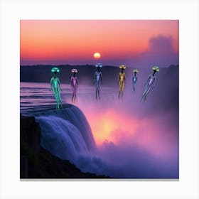 Aliens In Niagara Falls Canvas Print