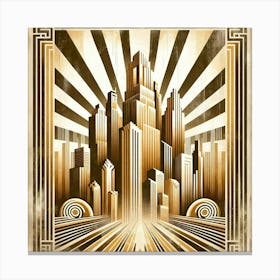 Deco Cityscape Canvas Print