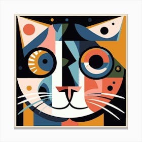 Purrfectly Patterned Cats, Abstract Cat Canvas Print
