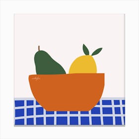 Fruit Bowl 3 Square Canvas Print