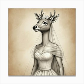 Deer Bride 7 Canvas Print