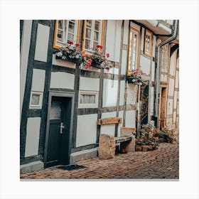 Old German Half Timbered Houses 05 Canvas Print