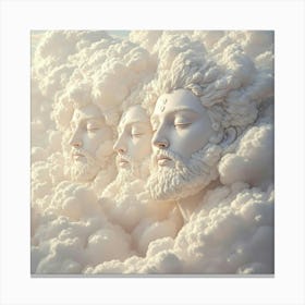 Three Men In The Clouds Canvas Print